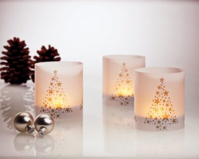 Cedon - windlicht - Kerst wit